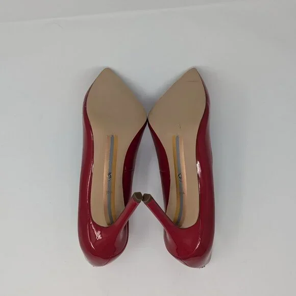 Sam Edelman Hazel Red Patent Leather Heels - Picture 4 of 10